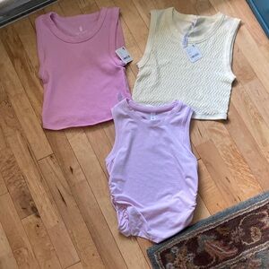 Bundle of 2 nwt free people tops, and one Lululemon top